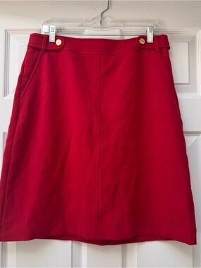 Ann Taylor Loft Red Pencil Skirt, size 10